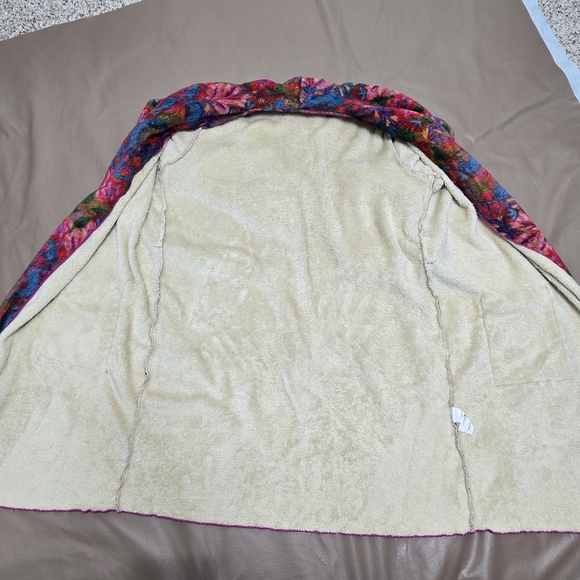 Natural Life Women’s Cozy Blanket Robe XS Belted Super Soft Fleece Floral Dress - Picture 14 of 16